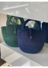 Zian Macramé Handbag (green) El Yapımı El Çantası