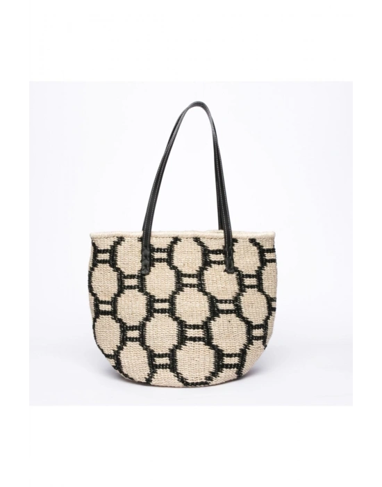 Black Eagle Tote El Yapımı Organik Hasır Çanta