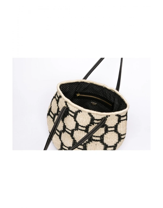 Black Eagle Tote El Yapımı Organik Hasır Çanta