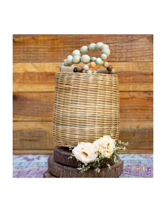 Parker Bucket Bag El Yapımı Hasır El Çantası