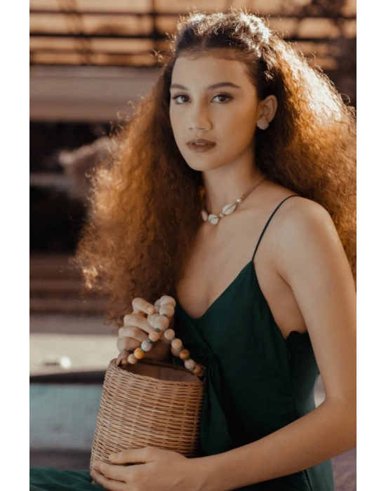 Parker Bucket Bag El Yapımı Hasır El Çantası