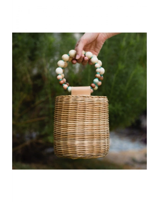 Parker Bucket Bag El Yapımı Hasır El Çantası