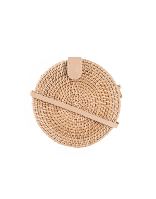 Alicia Natural Rattan Crossbody Bag El Yapımı Hasır Omuz Çantası