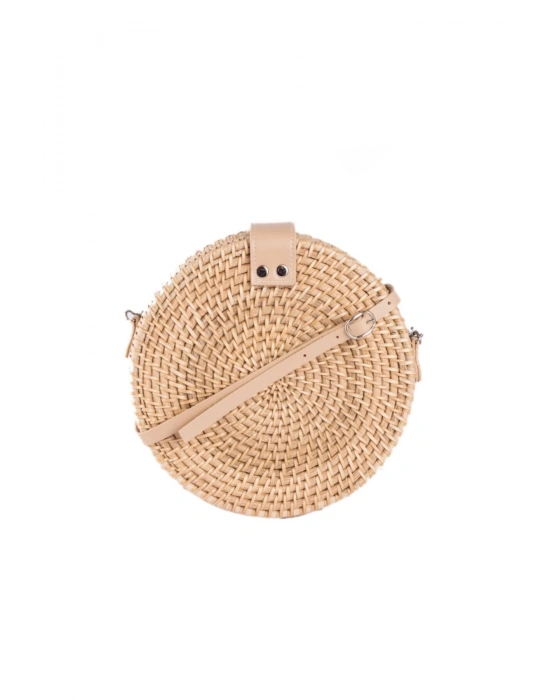 Alicia Natural Rattan Crossbody Bag El Yapımı Hasır Omuz Çantası
