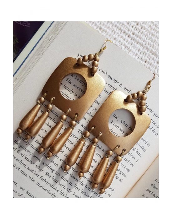 Lana Earring In Gold El Yapımı Küpe
