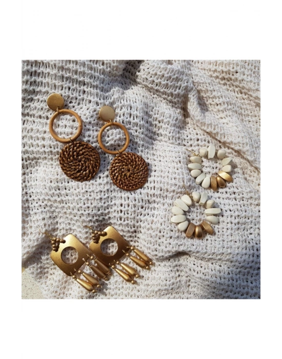 Lana Earring In Gold El Yapımı Küpe