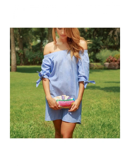 Quinn Embroidered Hard Clutch El Yapımı El Çantası