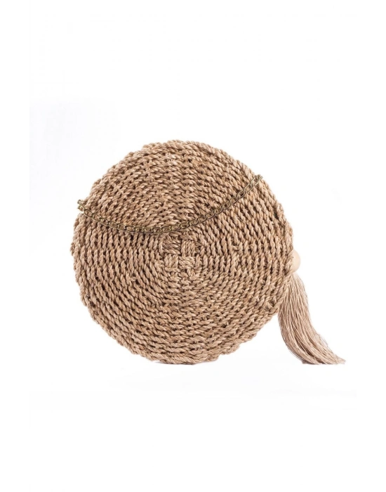 Prıya Mini Sling Bag El Yapımı Organik Hasır Omuz Çantası