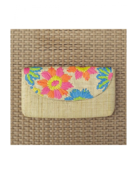 Casey Embroidered Envelope Clutch