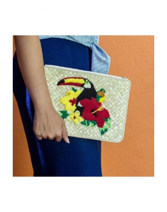 Havana Clutch El Yapımı Organik Hasır Clutch