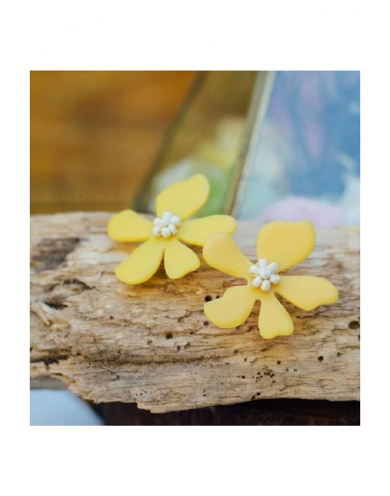 Delilah Flower Earrings El Yapımı Küpe