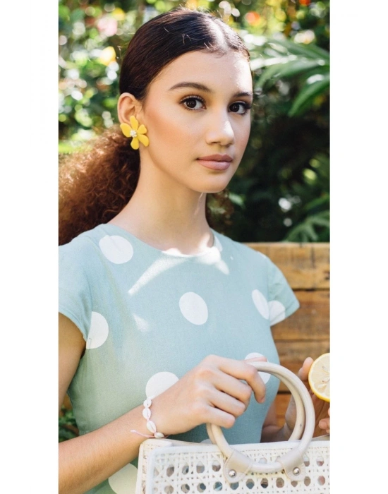 Delilah Flower Earrings El Yapımı Küpe