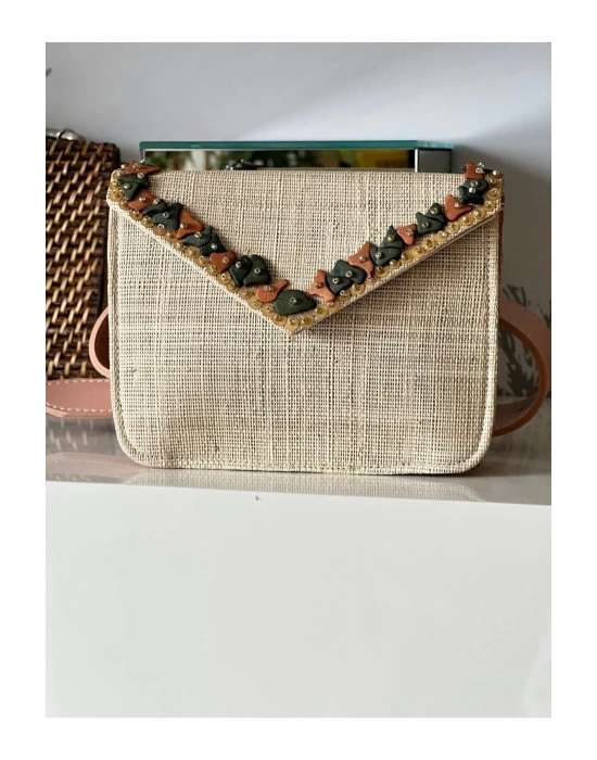 Gabrıelle Two Way- Belt Bag El Yapımı Hasır Bel Çantası& Kol Çantası