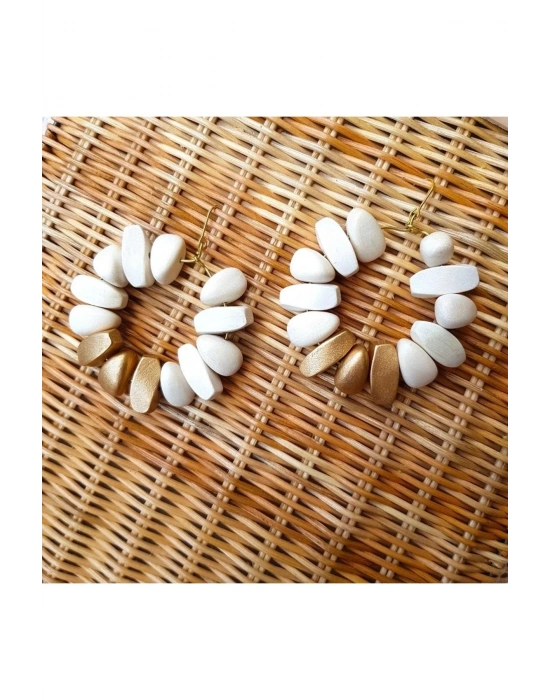 Brielle Earrings In White El Yapımı Küpe