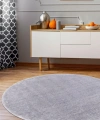Gri Post Peluş Tavşan Tüyü Kaymaz Taban Makinede Yıkanabilir Toz Vermez Halı Yolluk Kilim