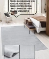 Gri Kaymaz Taban Yıkanabilir Post Peluş Halı Salon Mutfak Çocuk Oturma Odası Yolluk Antre Halısı