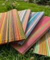 Plastik Halı Renkli Katlanabilir Çift Taraflı Plaj Kamp Piknik Balkon Hasır Mat Karavan Halısı Kilim