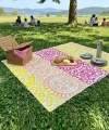 Plastik Hasır Halı Katlanabilir Çift Taraflı Yıkanabilir Plaj Kamp Piknik Karavan Halısı Kilim
