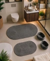 4 Parça Banyo Paspas Seti Takımı Kaymaz Yıkanabilir Çift Taraflı Banyo Düzenleyicisi 2 Sepet