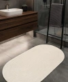 Banyo Paspası Çift Taraflı Yıkanabilir Kaymaz Oval Jüt Tekli Paspas Hasır