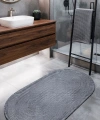 Banyo Paspası Çift Taraflı Yıkanabilir Kaymaz Oval Jüt Tekli Paspas Hasır