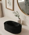 3 Lü Sepet El Dokuma Sunum Organizer Oval Jüt Hasır Sepet Seti Banyo Düzenleyicisi Takı Kutusu Dolap Düzenleme Yatak Odası