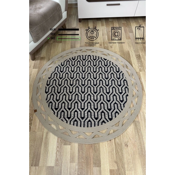 Hasır Jüt Bej Kaymaz Taban Yıkanabilir Salon Mutfak Halısı Yatak Oturma Odası Yolluk Halı Kilim