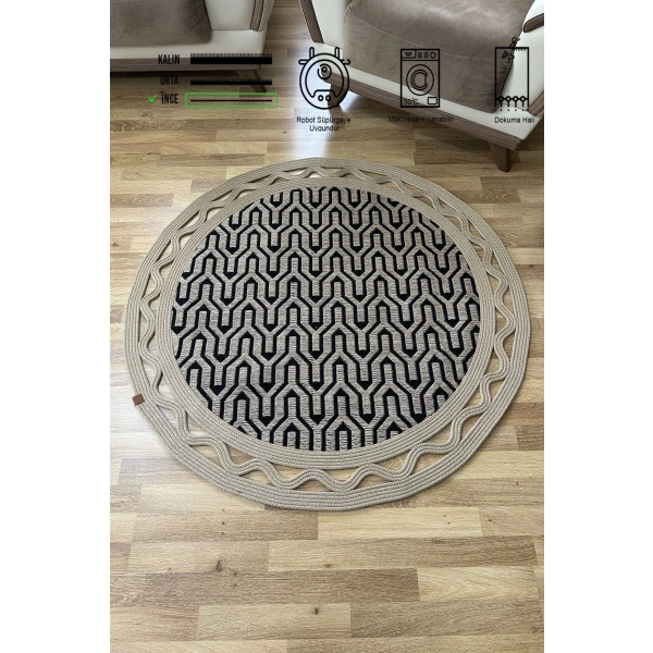 Hasır Jüt Bej Kaymaz Taban Yıkanabilir Salon Mutfak Halısı Yatak Oturma Odası Yolluk Halı Kilim