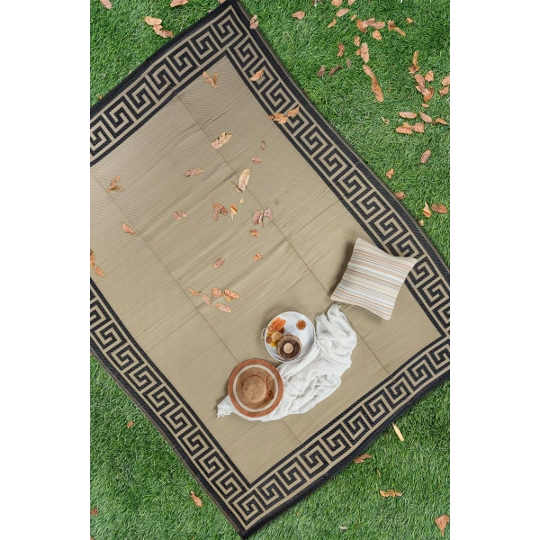 Plastik Halı Katlanabilir Çift Taraflı Plaj Kamp Piknik Balkon Hasır Mat Savan Karavan Halısı Kilim