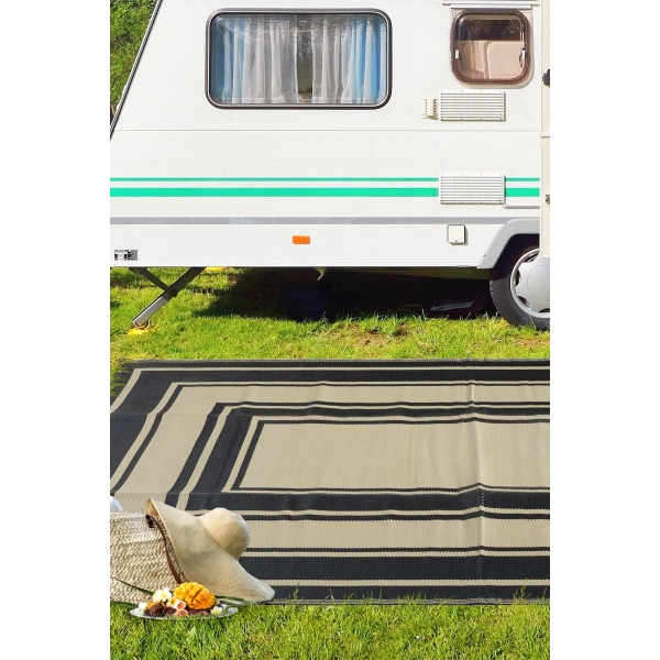 Plastik Halı Katlanabilir Çift Taraflı Plaj Kamp Piknik Balkon Hasır Mat Savan Karavan Halısı Kilim