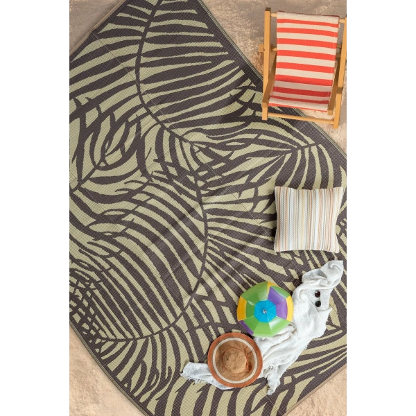 Plastik Halı Katlanabilir Çift Taraflı Plaj Kamp Piknik Balkon Hasır Mat Savan Karavan Halısı Kilim