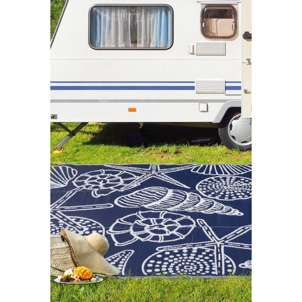 Plastik Halı Katlanabilir Çift Taraflı Plaj Kamp Piknik Balkon Hasır Mat Savan Karavan Halısı Kilim