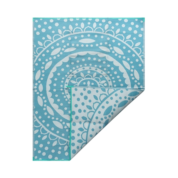 Plastik Halı Katlanabilir Çift Taraflı Plaj Kamp Piknik Balkon Hasır Mat Savan Karavan Halısı Kilim