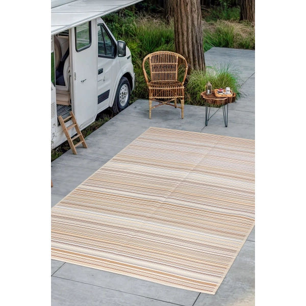 Plastik Halı Katlanabilir Çift Taraflı Plaj Kamp Piknik Balkon Hasır Mat Savan Karavan Halısı Kilim