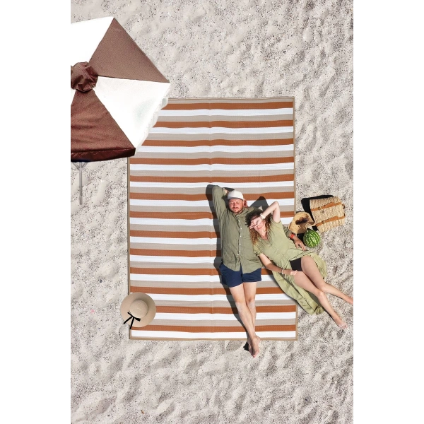 Plastik Hasır Katlanabilir Çift Taraflı Plaj Kamp Piknik Balkon Mat Halı Savan Karavan Halısı Kilim