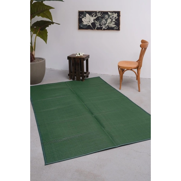 Plastik Halı Katlanabilir Çift Taraflı Plaj Kamp Piknik Balkon Hasır Mat Savan Karavan Halısı Kilim