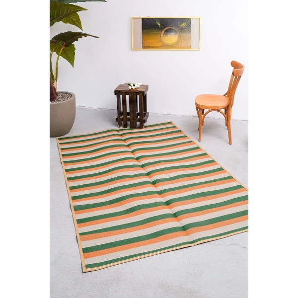 Plastik Halı Katlanabilir Çift Taraflı Plaj Kamp Piknik Balkon Hasır Mat Savan Karavan Halısı Kilim