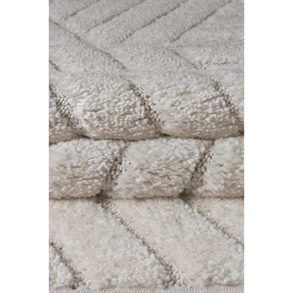 Bukle Dokuma Yumuşak Halı Salon Oturma Odası Mutfak Yatak Odası Yolluk Kilim Krem Bej