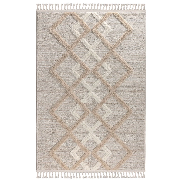 Bukle Dokuma Yumuşak Halı Salon Oturma Odası Mutfak Yatak Odası Yolluk Kilim Krem Bej