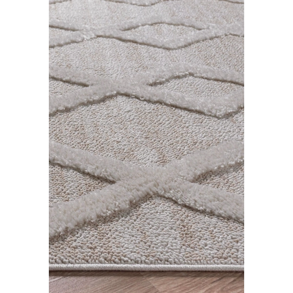 Bukle Dokuma Yumuşak Halı Salon Oturma Odası Mutfak Yatak Odası Antre Yolluk Kilim Krem Bej