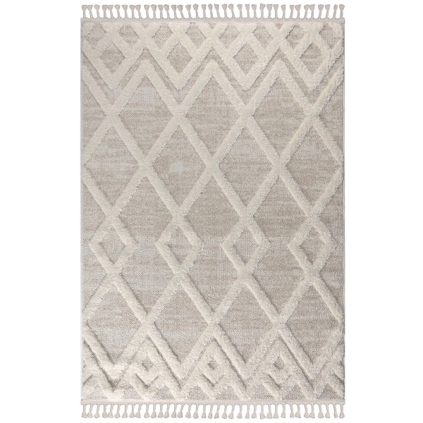 Bukle Dokuma Yumuşak Halı Salon Oturma Odası Mutfak Yatak Odası Antre Yolluk Kilim Krem Bej