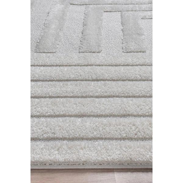 Bukle Dokuma Yumuşak Halı Salon Oturma Odası Mutfak Yatak Odası Yolluk Kilim Krem Beyaz