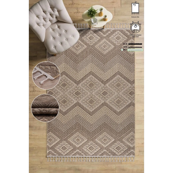 Bukle Dokuma İnce Saçaklı Salon Mutfak Oturma Odası halısı Yoluk Antre Çocuk Yatak Odası Kilim Halı