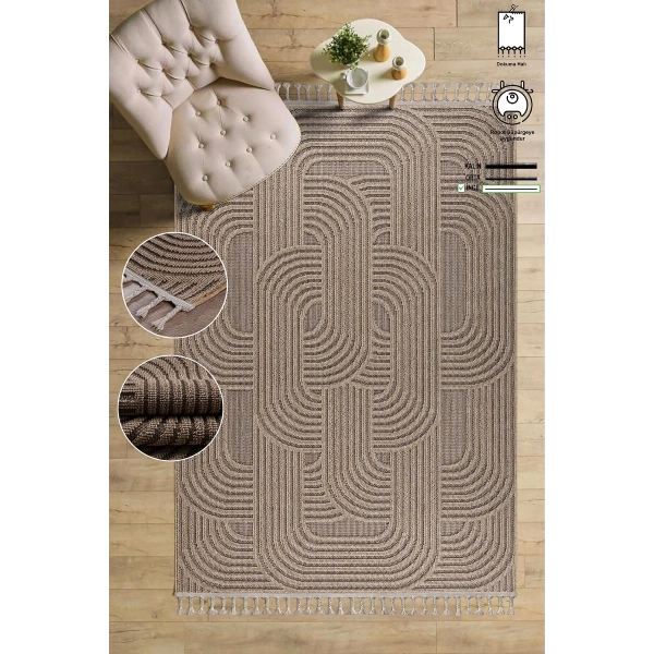 Bukle Dokuma İnce Saçaklı Salon Mutfak Oturma Odası halısı Yoluk Antre Çocuk Yatak Odası Kilim Halı