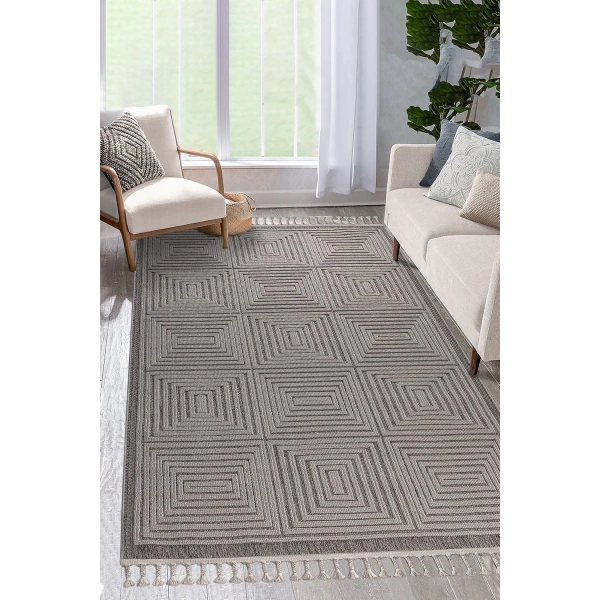 Bukle Dokuma İnce Saçaklı Salon Mutfak Oturma Odası halısı Yoluk Antre Çocuk Yatak Odası Kilim Halı