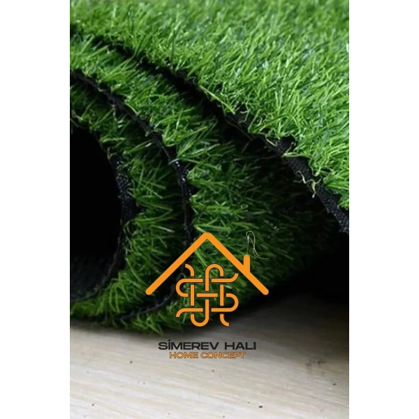 Yeşil Suni Çim Dekoratif 1. Kalite Balkon Bahçe Havuz Veranda Kaymaz Taban Halı Dış Mekan 7 Mm