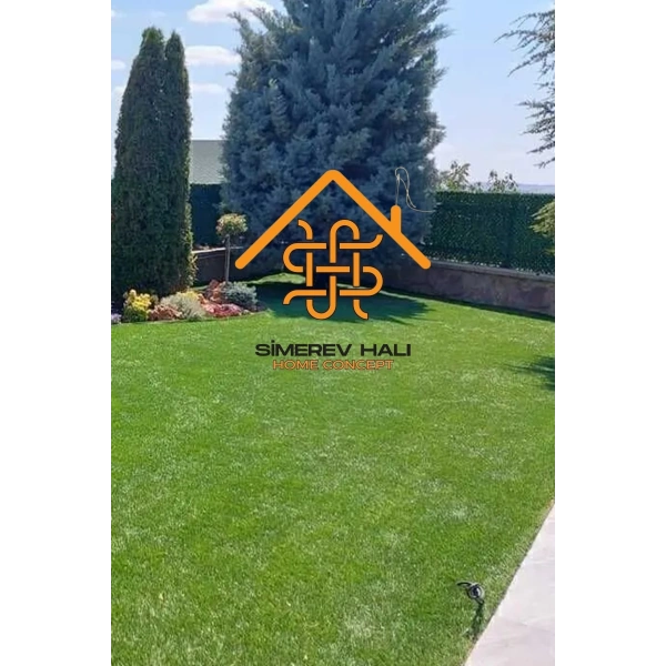 Yeşil Suni Çim Dekoratif 1. Kalite Balkon Bahçe Havuz Veranda Kaymaz Taban Halı Dış Mekan 7 Mm