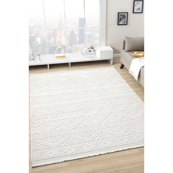 Krem Yumuşak Dokuma Halı Kilim Salon Oturma Odası Mutfak Koridor Yolluk Dokuma Makine Halısı