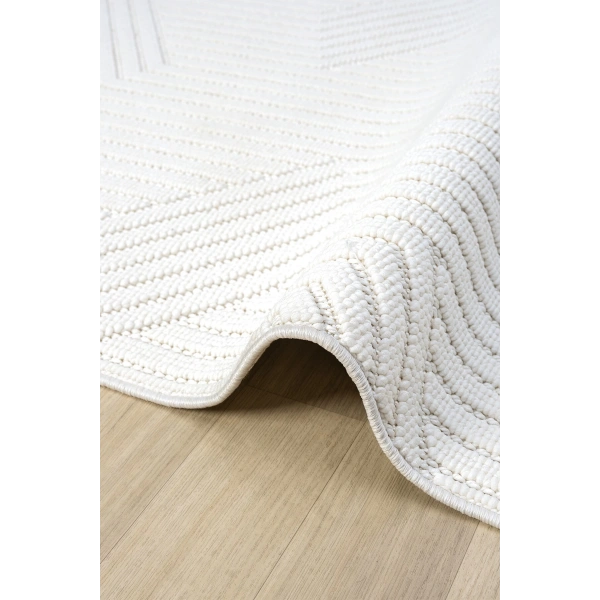 Beyaz Krem Bukle Yumuşak Dokulu Bukleli Halı Kilim Salon Mutfak Koridor Yolluk Dokuma Makine Halısı