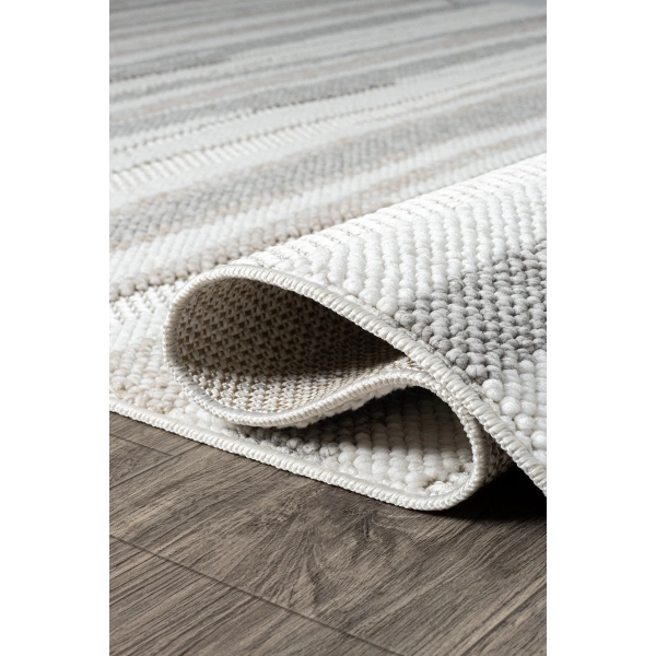 Krem Bej Gri Bukleli Yumuşak Dokulu Bukle Halı Kilim Salon Mutfak Yolluk Dokuma Makine Halısı